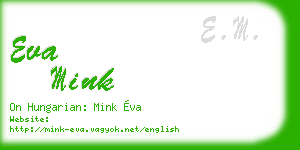 eva mink business card
